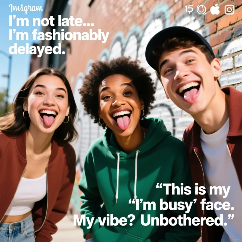 Attitude Funny Trio Captions for Instagram