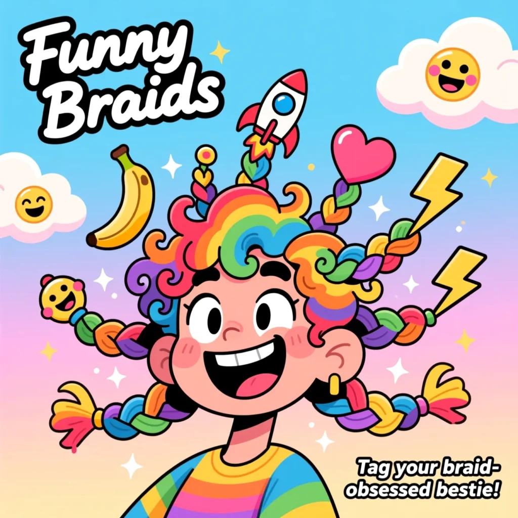 Funny Braids Captions for Instagram