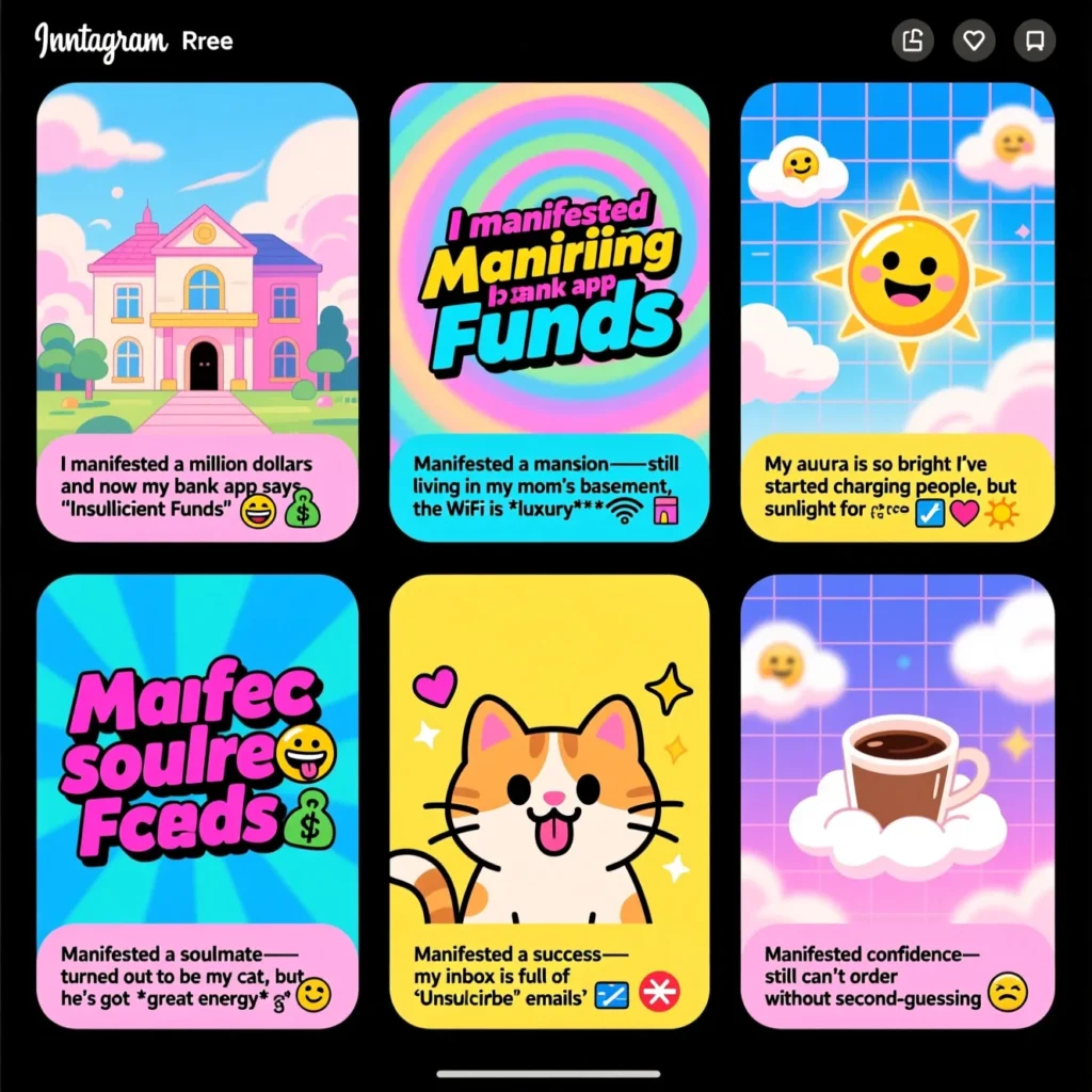 Funny Manifesting Captions for Instagram