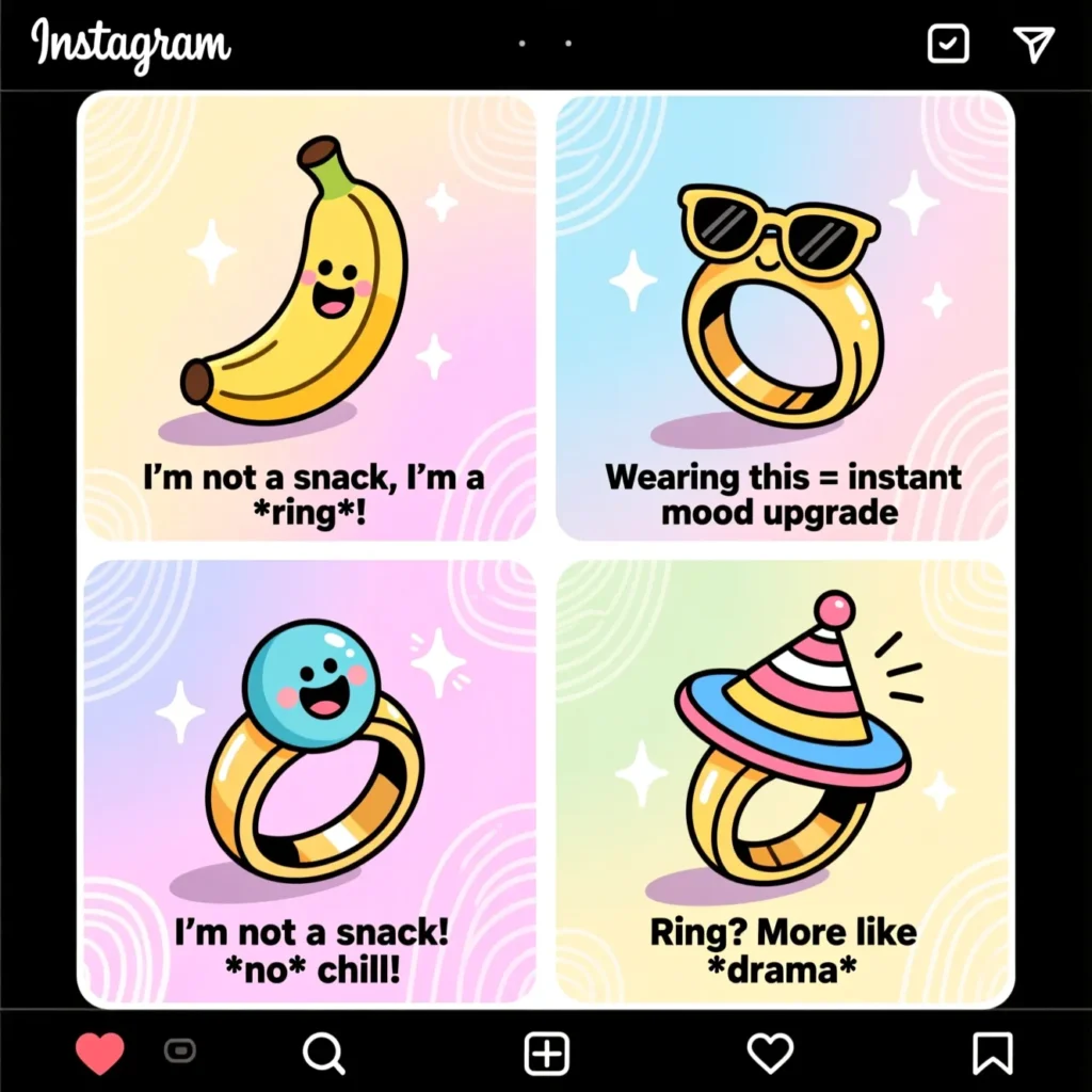 Funny Rings Captions for Instagram