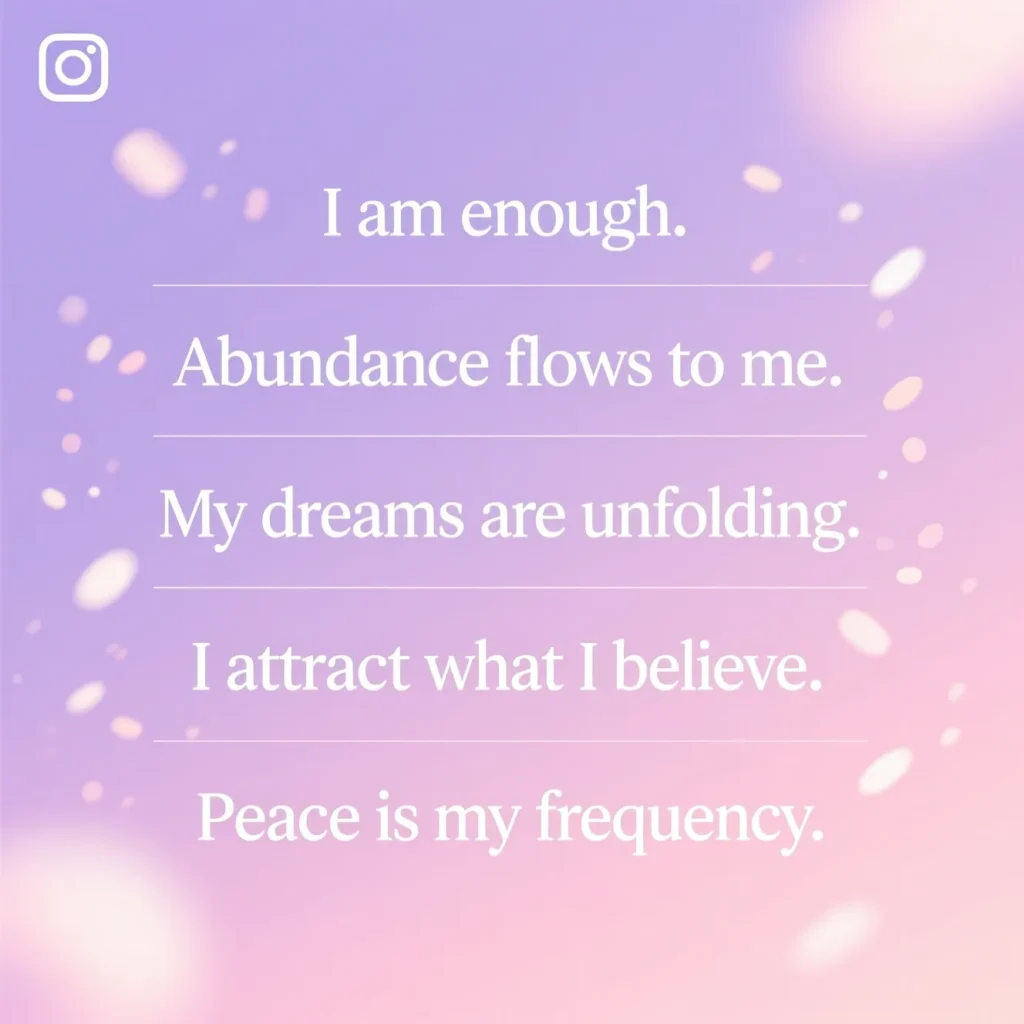 Short Manifesting Captions for Instagram