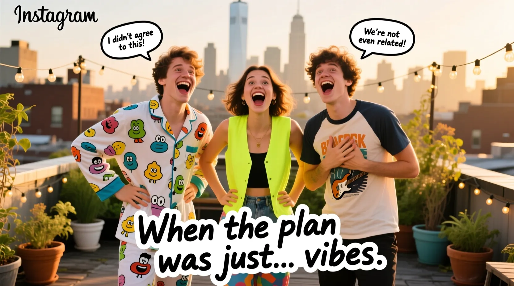 Funny Trio Captions for Instagram